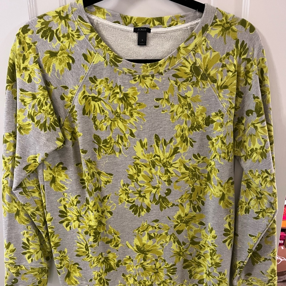 J.Crew Patterned Crew Neck Sweatshirt Size S